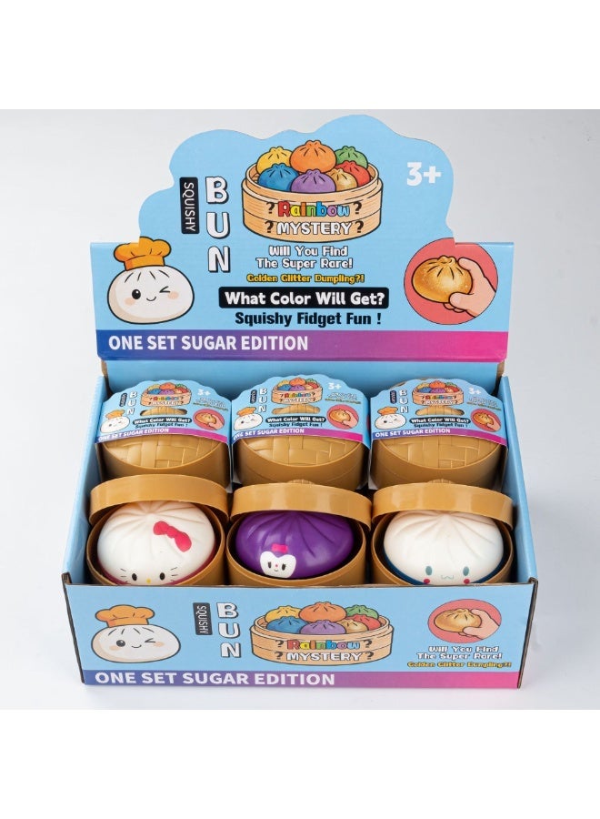 Sanrio Dumpling Squishy-Sanrio — Full Box (12 pcs), Fidget Toys Adults & Teens, Sensory Stress Ball Squeeze Toys for Stress Relief - Image 1