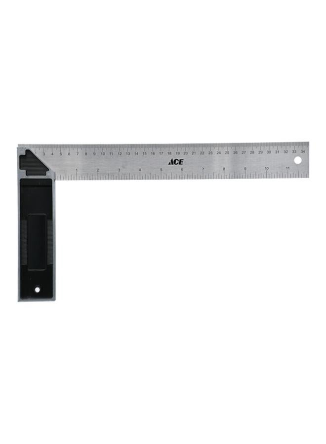 ACE Stainless Steel Try Square Silver and Black 12inch  - Image 1