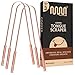 MasterMedi Pure Copper Tongue Scraper for Adults, Tongue Scrubber for Bad Breath, Easy to Use, Tongue Cleaner for Oral Care & Hygiene (Copper Pack of 3) - Image 2
