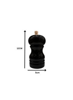 Generic Liying Black Wooden Salt and Pepper Mills, 12cm x 5cm, Set of 2, Manual Grinder  - Image 3
