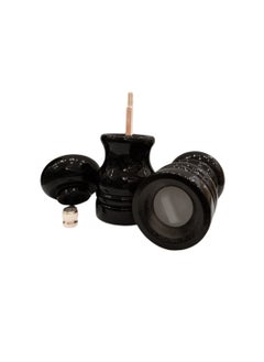 Generic Liying Black Wooden Salt and Pepper Mills, 12cm x 5cm, Set of 2, Manual Grinder  - Image 4