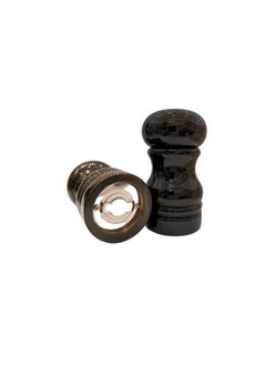 Generic Liying Black Wooden Salt and Pepper Mills, 12cm x 5cm, Set of 2, Manual Grinder  - Image 5