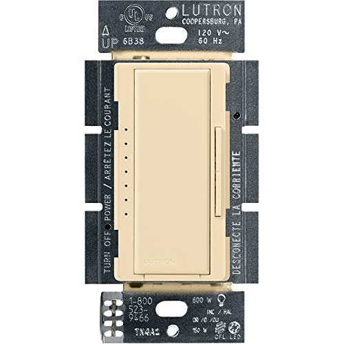 Lutron Maestro LED+ Dimmer Switch for Dimmable LED, Halogen and Incandescent Bulbs, 150W/Single-Pole or Multi-Location, MACL-153M-IV, Ivory - Image 1