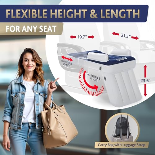LUMARA Premium Toddler Airplane Bed - Inflatable Airplane Bed for Toddlers, Plane Baby Mattress for Kids - Blow Up Air Mattress for Child Flight Sleep with Safety Belt, Innovative Valves, No Pump Needed - Image 5