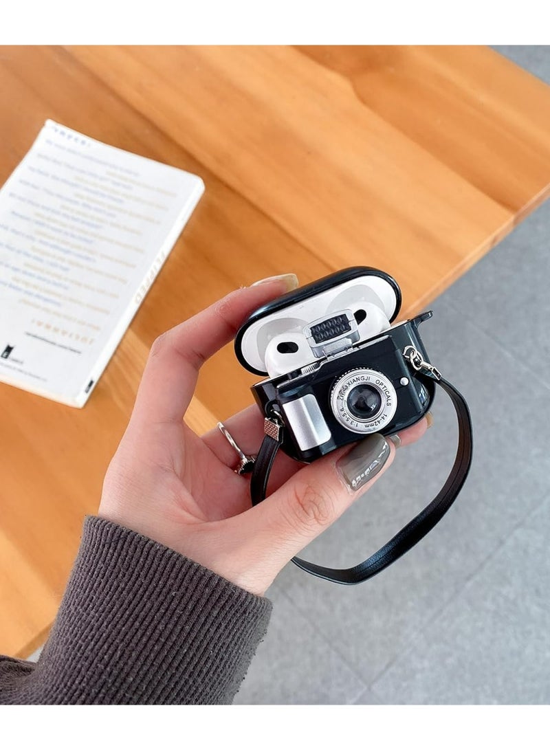 Camera AirPods Pro 3 Case Cover,Apply to AirPods Pro Case with Wristband 3D Cartoon Cool Fun AirPods Pro 3 Case Soft Silicone Skin Shock-Absorbing Protective Cover - Image 5