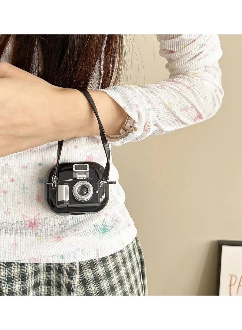 Camera AirPods Pro 3 Case Cover,Apply to AirPods Pro Case with Wristband 3D Cartoon Cool Fun AirPods Pro 3 Case Soft Silicone Skin Shock-Absorbing Protective Cover - Image 2