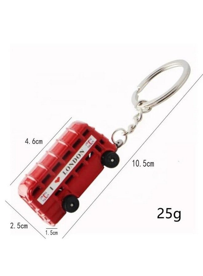 Sawkirp darshraj I Love London Double Decker Bus Keychain pack of 1 piece, Red - Image 2