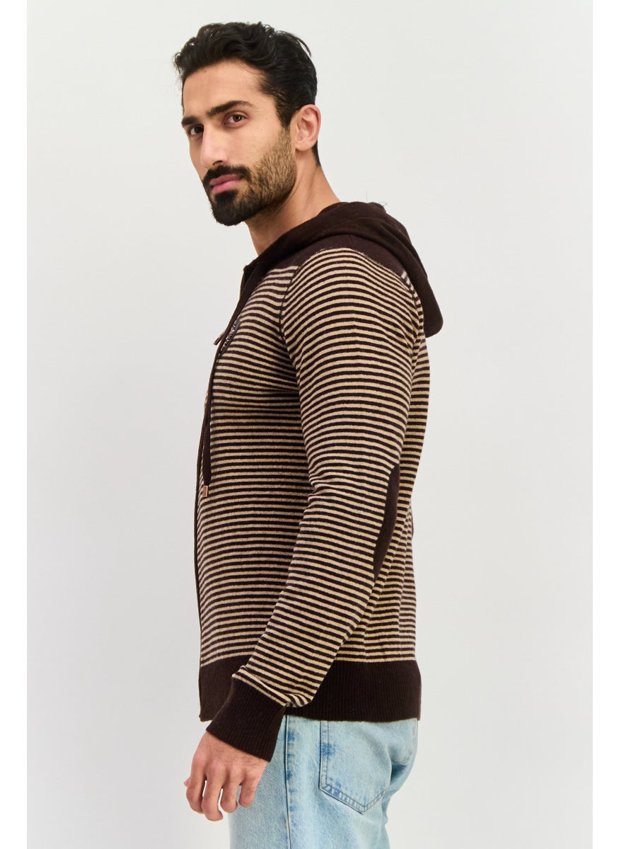 Men Hooded Brand Logo Long Sleeves Sweater, Brown Combo - pzsku/Z9A4BCF20A125A48C3F5AZ/45/_/1737642530/3c8dfe81-8081-4218-970b-383bb4d5f3f1