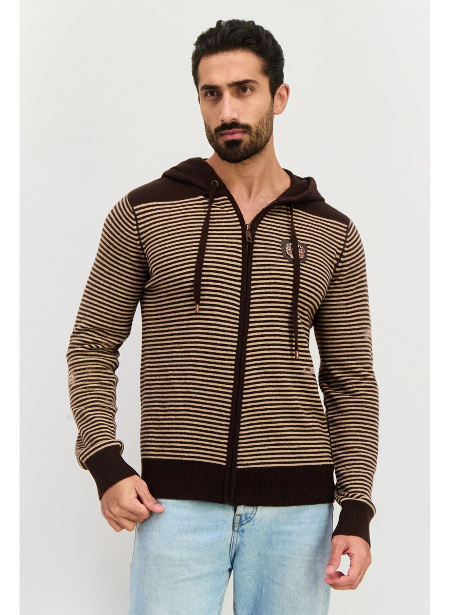 Men Hooded Brand Logo Long Sleeves Sweater, Brown Combo - pzsku/Z9A4BCF20A125A48C3F5AZ/45/_/1737642533/029d0d1e-bf30-47b1-9d42-6c3f1705cfa6