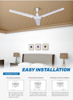 MODI 56 Inch 3-Blade Indoor Ceiling Fan White And 5 Speed Control - pzsku/Z9A4BD0F8A4A638F201A6Z/45/_/1714800931/6637382b-e8eb-491f-9607-a870040f00c0