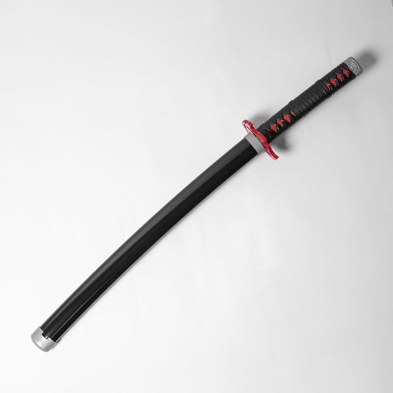 Offo Demon Slayer Tanjiro Kamado Wooden Katana – 75cm Medium-Size Anime Sword for Cosplay, Martial Arts, Display & Training – Gift for Fans, Kids, Teens & Collectors - Image 4