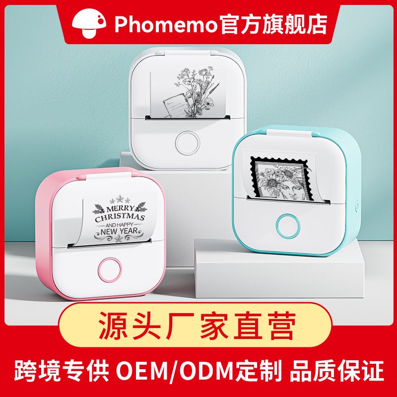 Phomemot02 Mini Thermal Label Printer Small Household Portable Printer No Ink Wrong Problem Printer - Image 2