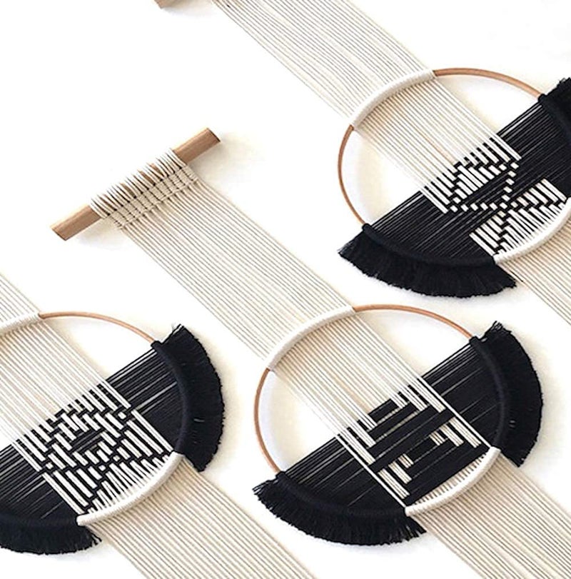 Flber Macrame Wall Hanging 3Pcs Macrame Wall Decor Macrame Wall Art Round Wall Art Handmade Boho Wall - Image 4