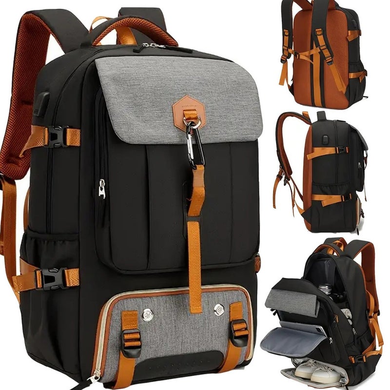 TONO Unisex Large Capacity Waterproof Travel Backpack, 56-75L, Fits 16 Inch Laptop, Outdoor Hiking Rucksack - Image 2