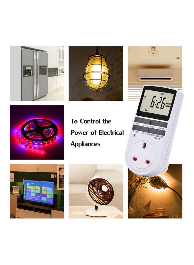 Loquat 2-Piece Digital Plug-In Timer Socket Set White - Image 2