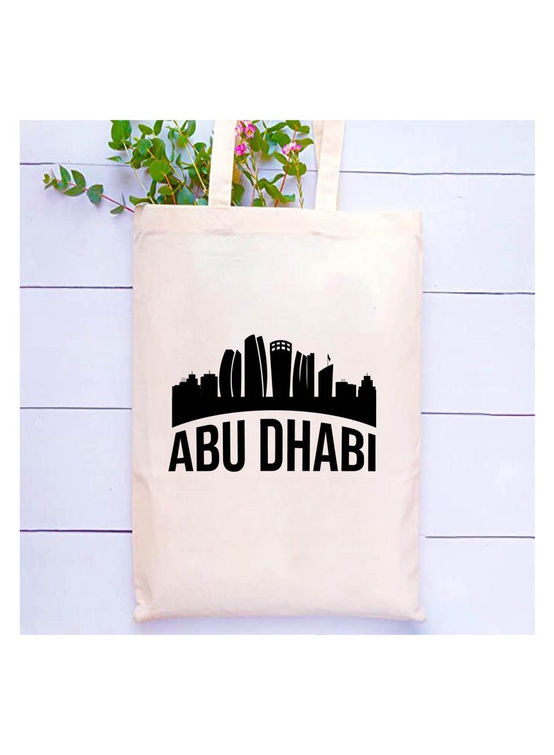 Cotton Tote Bag with Abu Dhabi Design - Eco-Friendly Souvenir and Travel Accessory - Great Gift and Travel Companion - Perfect for Shopping and Everyday Use  - Image 2