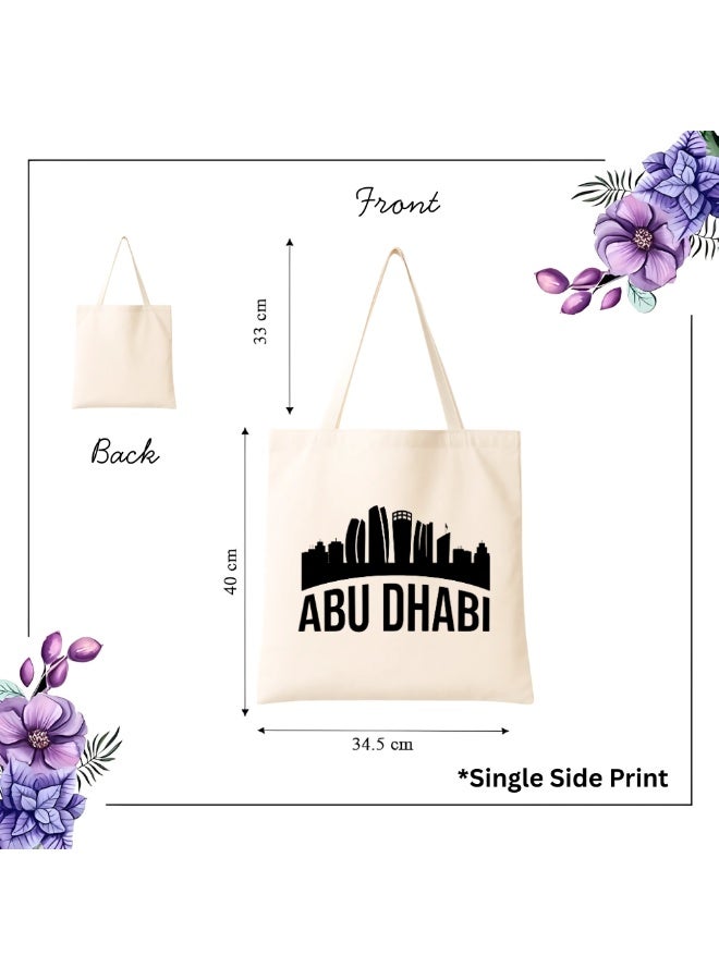 Cotton Tote Bag with Abu Dhabi Design - Eco-Friendly Souvenir and Travel Accessory - Great Gift and Travel Companion - Perfect for Shopping and Everyday Use - Image 4