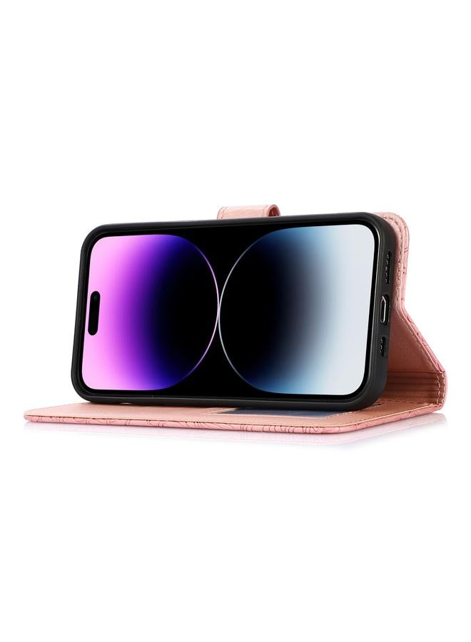 S-TOP Case For iPhone 14 Pro Skin Feel Embossed Sunflower Horizontal Leather Case - Image 5