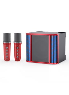 Karaoke Machine, Portable Bluetooth PA Speaker System with 2 UHF Wireless Microphones, Singing Machine with Echo, Supports TF, USB, AUX