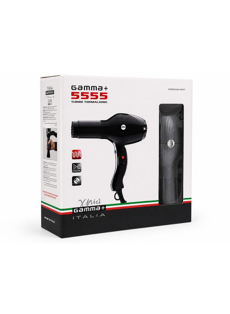 Gamma+ 5555 Turbo Tormalionic Professional Hair Dryer selver - Image 1