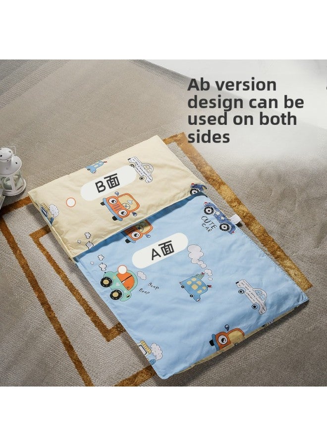 # Kindergarten Mattress Cover Pure Cotton Cartoon Cotton Mattress Cover Cotton Soft Cushion Quilt Cover Zipper Cover-Color:Robot [60-count Type A Quilt Cover]-Specifications:135x60cm - Image 5