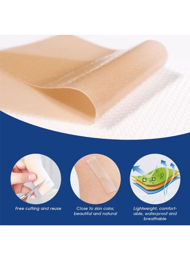 Monda Silicone Scar Tape, Medical Silicone Scar Removal Sheet, Treatment Waterproof Silicone Scar Sheet，painless Silicone Gel Strips，Fade Scar Effective for C-Section, Burn, Surgery & Acne Scars（4-pack） - Image 3