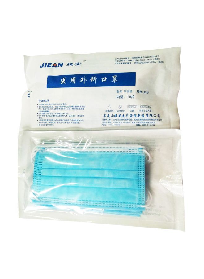 نيبمينينت مجموعة كمامات وجه مضادة للغبار للاستخدام مرة واحدة مع حلقة للأذن مكونة من 10 قطع - Image 4