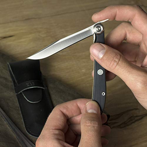 Kai Folding Personal Steak Knife, 3.25” Handcrafted Japanese Knife, Japanese 420J2 Stainless Steel Blade, Black Handle - Image 2