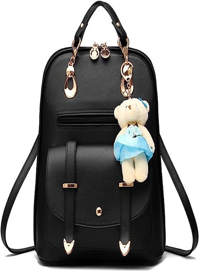 Goolsky Girls Leather Purse Backpack Mini Teen Teenager Fashion Quilted Small Size Shoulder Bag - Image 1