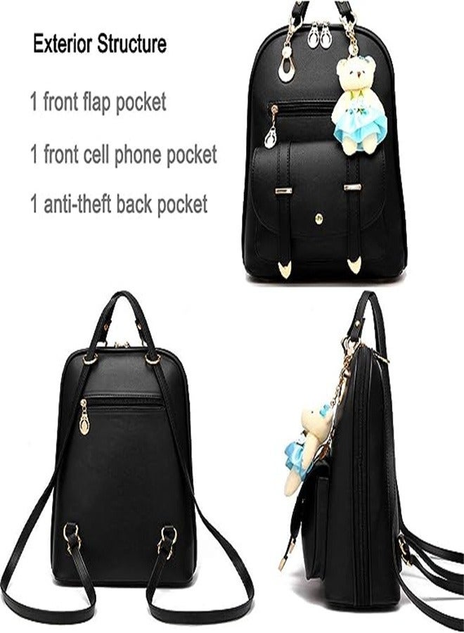 Goolsky Girls Leather Purse Backpack Mini Teen Teenager Fashion Quilted Small Size Shoulder Bag - Image 4