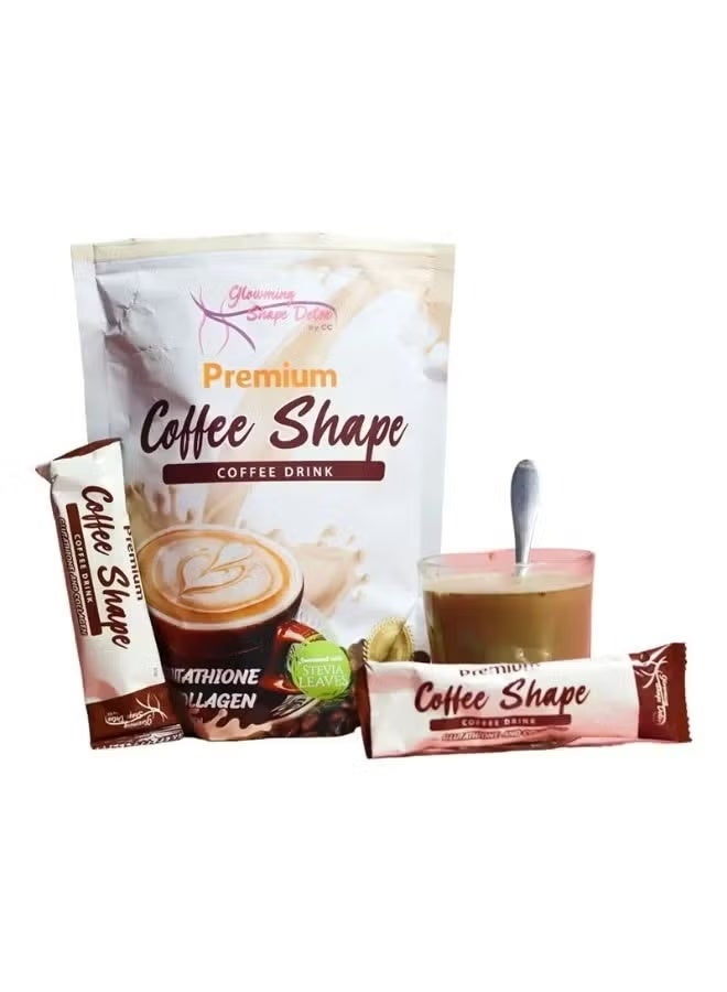 Cc Premium coffee-shaped glow detox drink with glutathione and collagen, 10 sachets x 20g