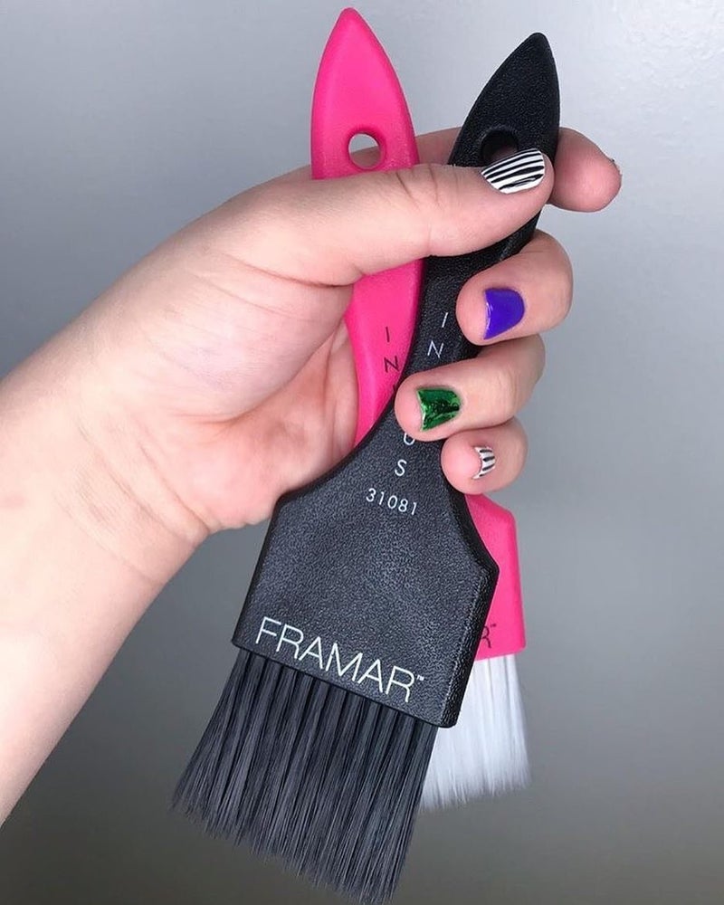 framar فرامر باور بينتر فرشاة صبغ الشعر - فرشاة تلوين الشعر، فرشاة صبغ الشعر لتطبيق لون الشعر، مجموعة فرشاة دمج لون الشعر، أدوات بالياج، فرشاة تطبيق الصبغة لرسم الشعر، فرشاة تلوين - 2 عبوة - Image 5