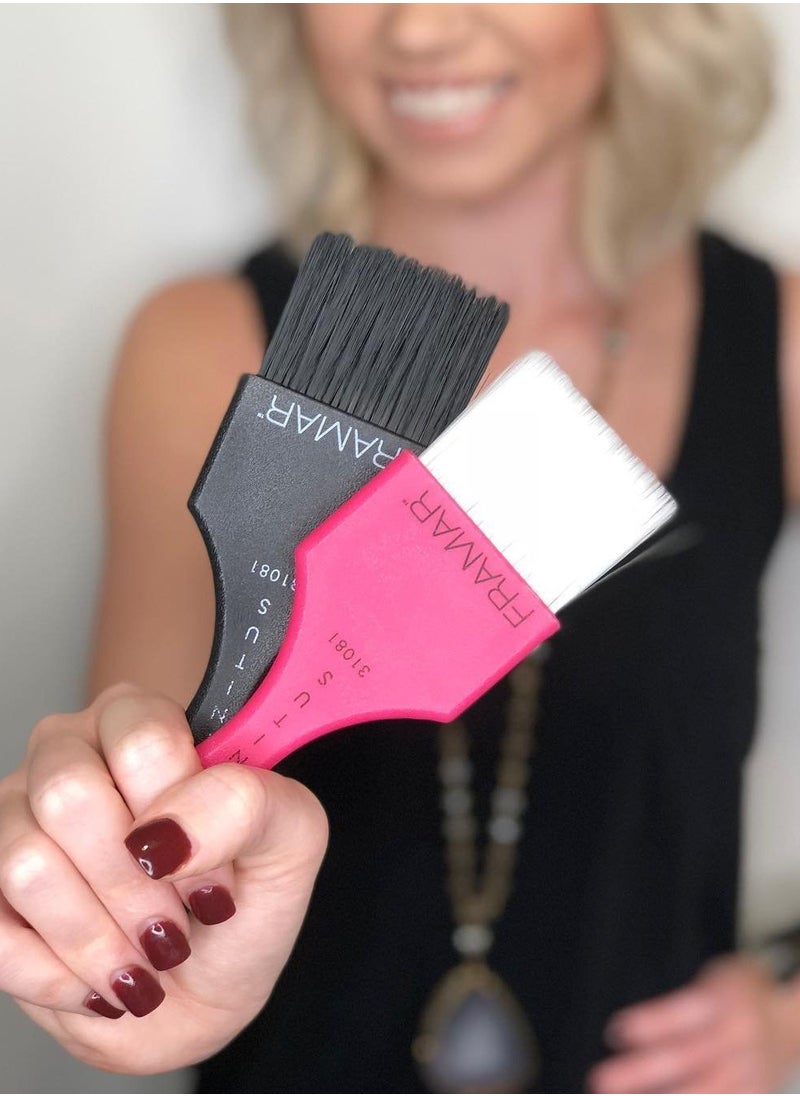 framar Framar Power Painter Hair Dye Brush - Hair Coloring Brush, Hair Dying Brush to Apply Hair Color, Blending Hair Color Brush Set, Balayage Tools, Dye Application Brush to Paint Hair, Tint Brush - 2 Pk  - Image 4