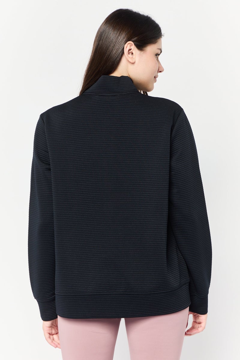 SKECHERS Women Sportswear Fit Full Zip Training Sweatshirt, Black  - Image 4