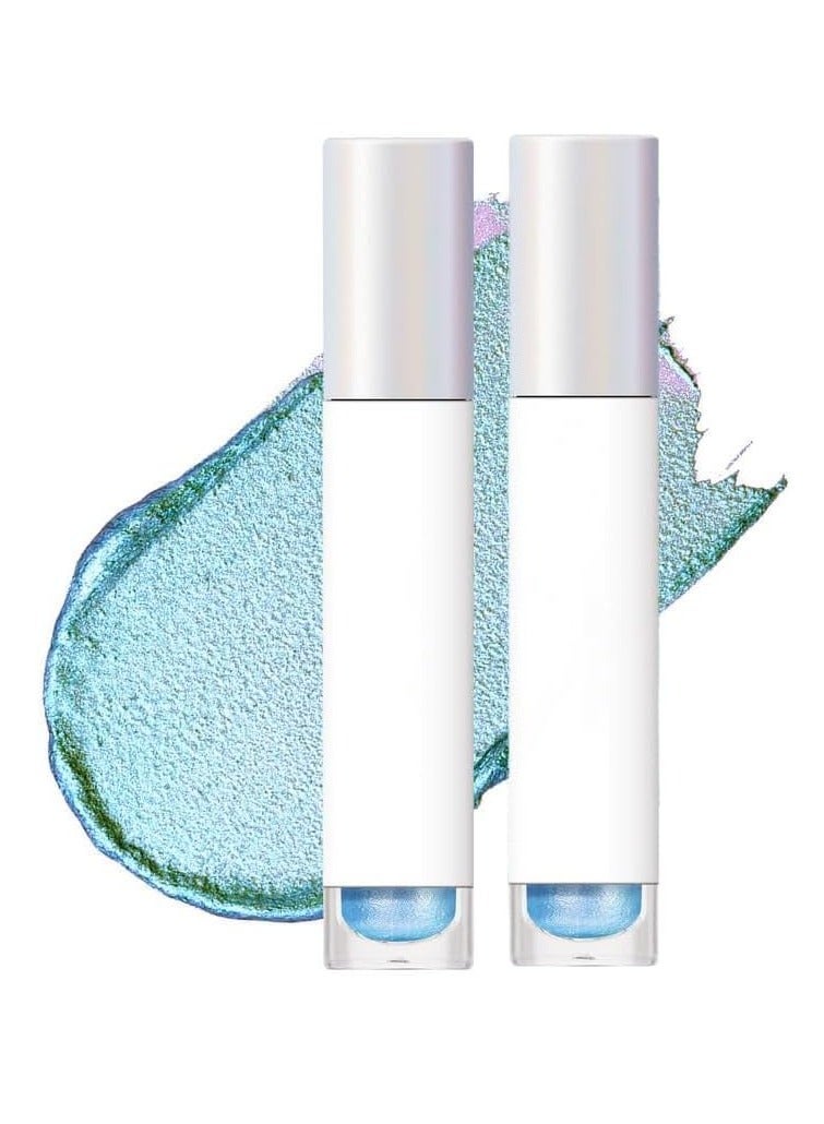 2-Piece Northern Lights Inspired Glitter Eyeshadow Set - Long-Lasting, Waterproof Metallic Chameleon Sparkle - Image 1