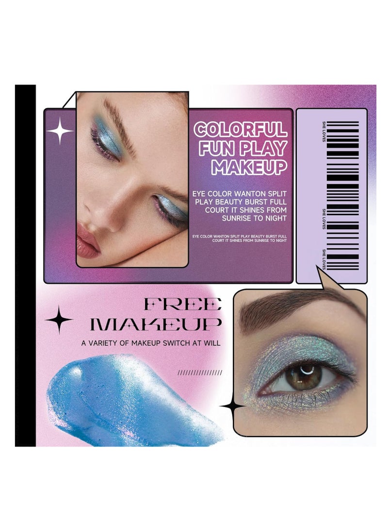 2-Piece Northern Lights Inspired Glitter Eyeshadow Set - Long-Lasting, Waterproof Metallic Chameleon Sparkle - Image 5