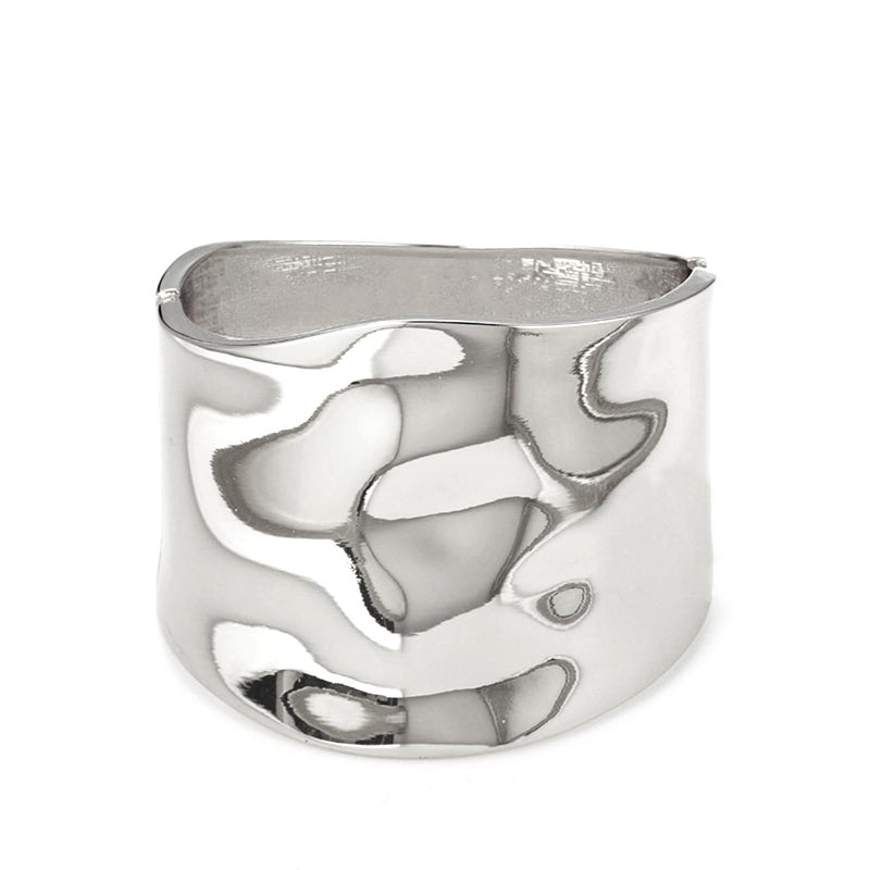 AYWFCBF Bangle Bracelets for Women | Trendy Wide Bracelets | Hinged Arm Cuff Bangles Chunky Silver Plated Bracelets for Women - Image 1