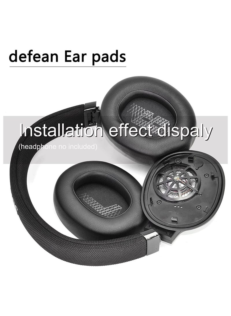 NIBEMINENT Live 650 BTNC E65BTNC Ear Cushion Memory Foam Pads Replacement Compatible with JBL E65 / Duet NC 650BTNC 660 Headphones (Black)  - Image 5