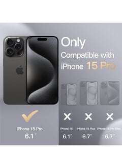 Case Up Compatible with iPhone 15 Pro 6.1 Inch Case, Premium Liquid Silicone [Camera Protection] [Soft Anti-Scratch Microfiber Lining] Shockproof Protective Slim Phone Cover for iPhone 15 Pro, Black  - Image 2