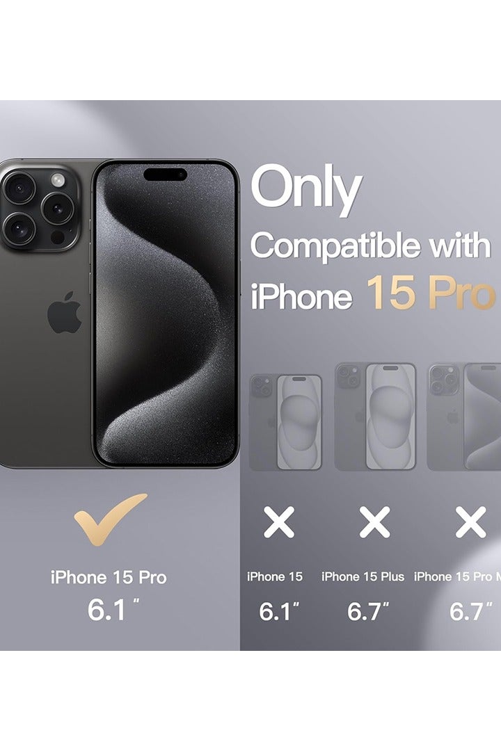 Case Up Compatible with iPhone 15 Pro 6.1 Inch Case, Premium Liquid Silicone [Camera Protection] [Soft Anti-Scratch Microfiber Lining] Shockproof Protective Slim Phone Cover for iPhone 15 Pro, Black - Image 2