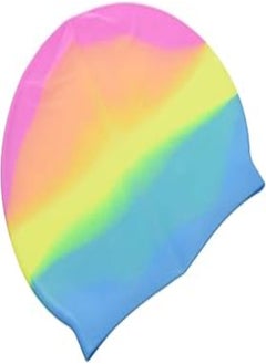 Generic Silicone Watertight Swim Cap With Long Lasting And Water Resistant For Adults - Multi Color