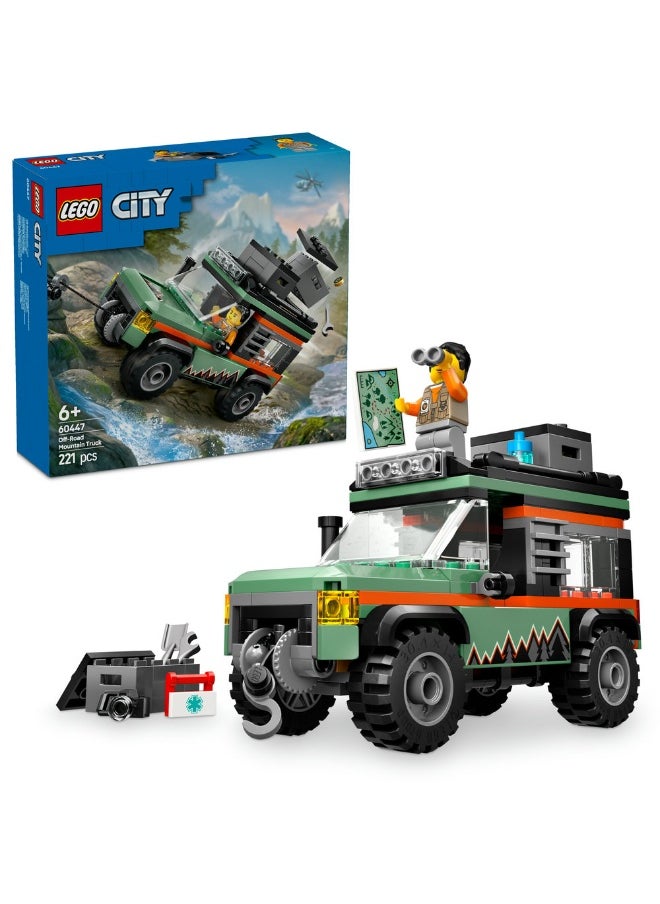 LEGO City Off-Road 4x4 Mountain Truck Adventure Toy 60447 (221) Pieces  - Image 1