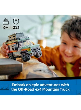 City Off-Road 4x4 Mountain Truck, Toy Vehicle Set 60447 (Age 6+, 221 Pieces) - view 3