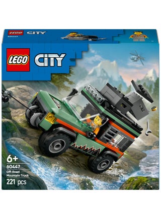 City Off-Road 4x4 Mountain Truck, Toy Vehicle Set 60447 (Age 6+, 221 Pieces) - view 2