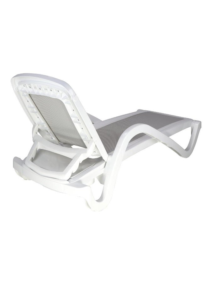 Suncoast Tramontina Cancun Sun Lounger - White/Grey - Image 3