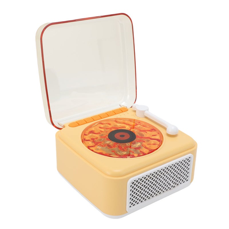 Waves Wireless Bluetooth Speaker Versatile Vintage Record Player Design Night Light - Stereo Sound Bedside Lamp with Speaker for Bedroom Gatherings - Image 5