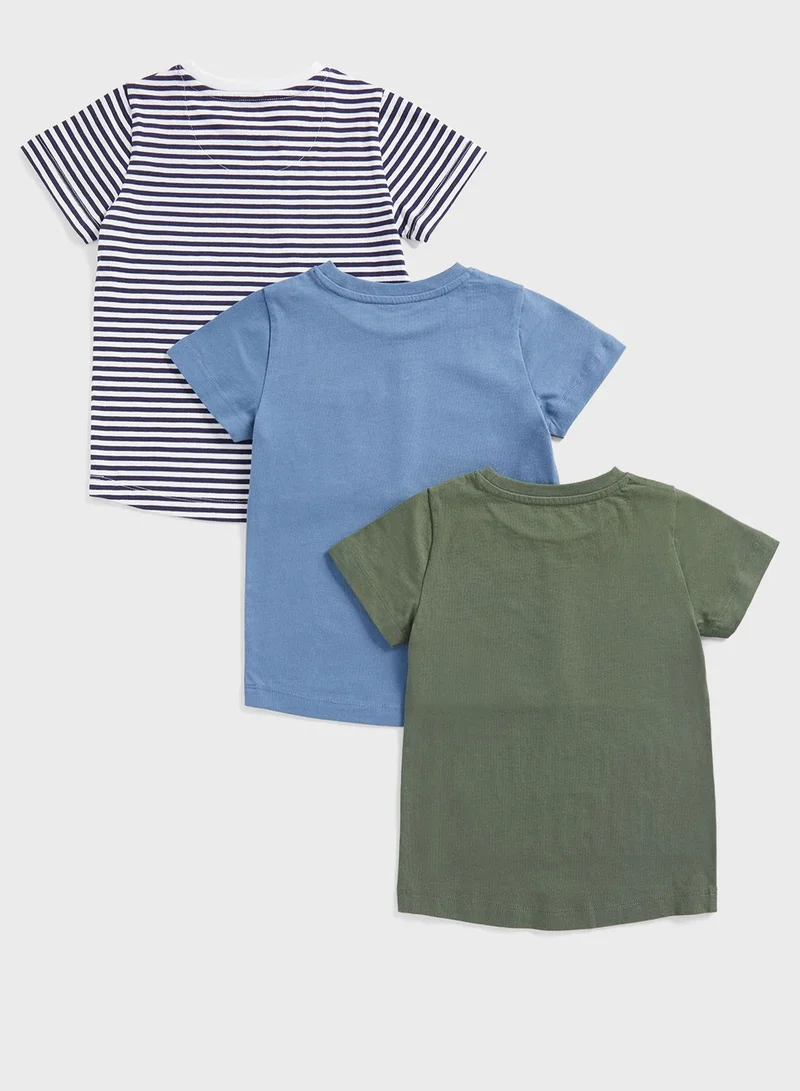 mothercare Kids 3 Pack Assorted T-Shirt