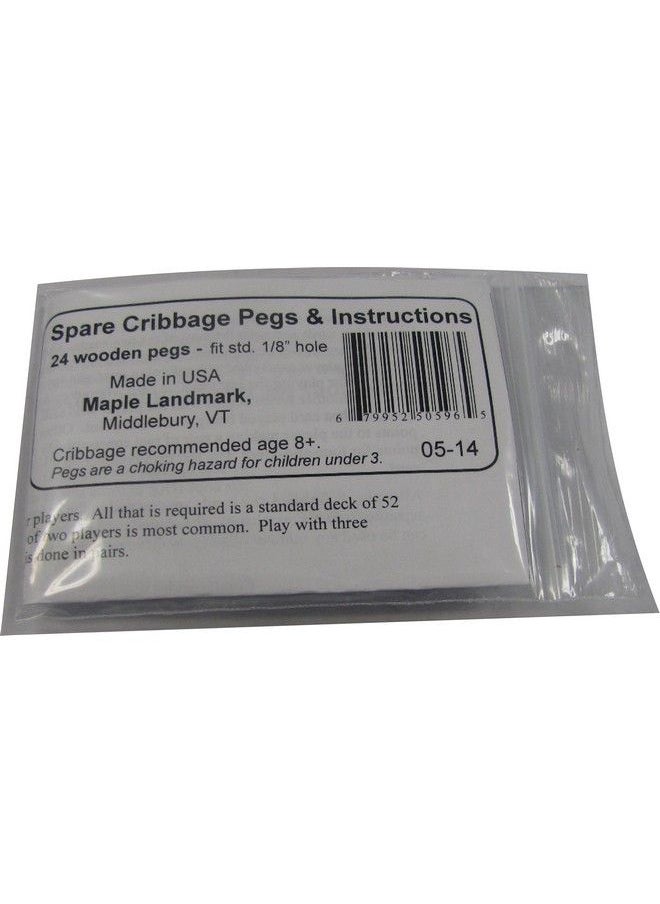 Maple Landmark - 24Piece Spare Cribbage Pegs & Instructions - Image 1