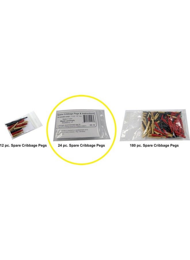 Maple Landmark - 24Piece Spare Cribbage Pegs & Instructions - Image 1
