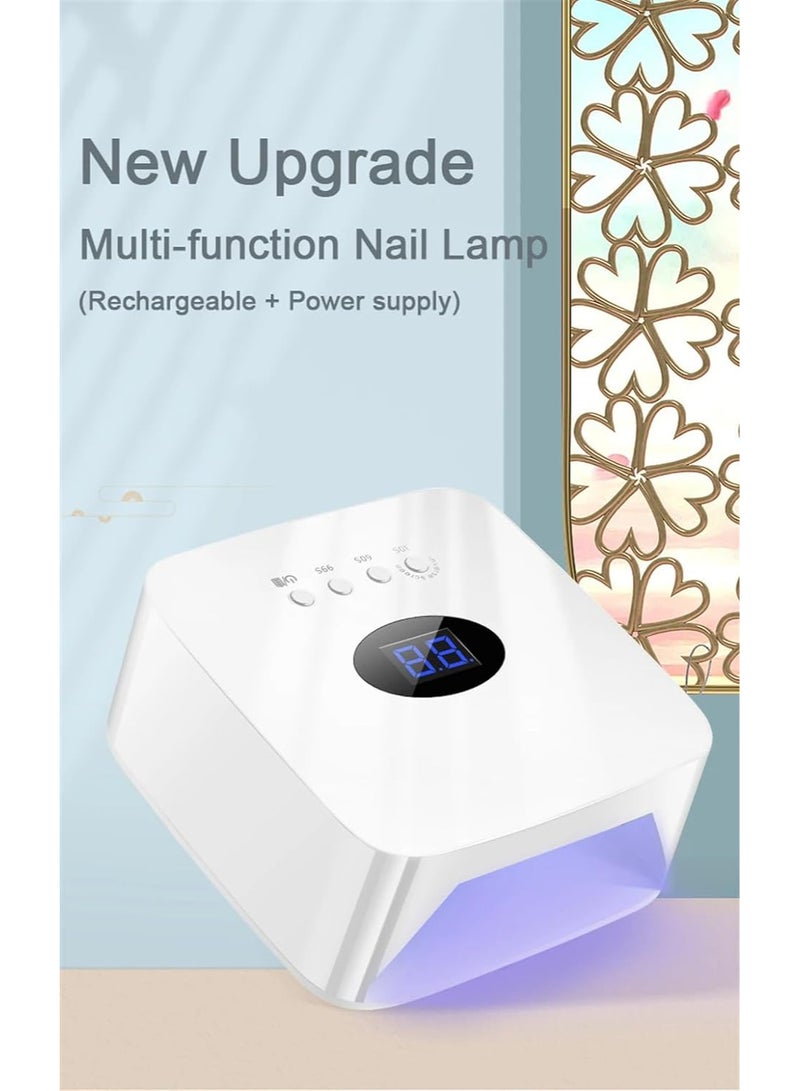 GLOBAL FASHION Professional S50 Cordless Nail Dryer, 54W, Fast Curing Led/Uv Lamp, 3 Timer Modes, Auto Sensor, Gel Polish Dryer, White  - Image 4